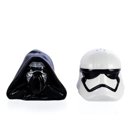 Star Wars Kylo Ren & Stormtrooper Ceramic Salt & Pepper Shaker Set {1}