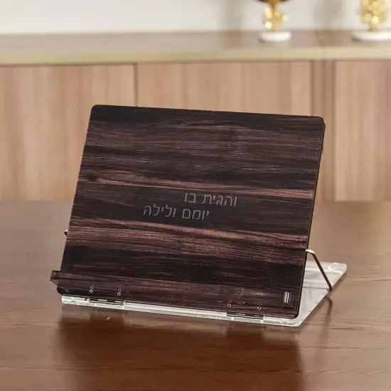 Lucite Wooden Look Lucite Tabletop Stand By Kinor Decor {4}