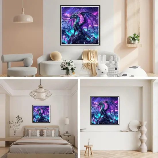 5D Dragon Diamond Painting Kits - 12x12inch (Dragon 01) {2}