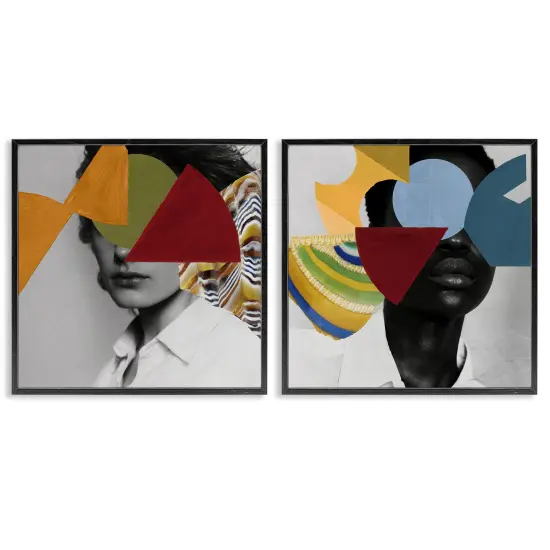 Stupell Industries Obscura Pop Portraits 2pc Framed Giclee Set By Victoria Barnes {7}
