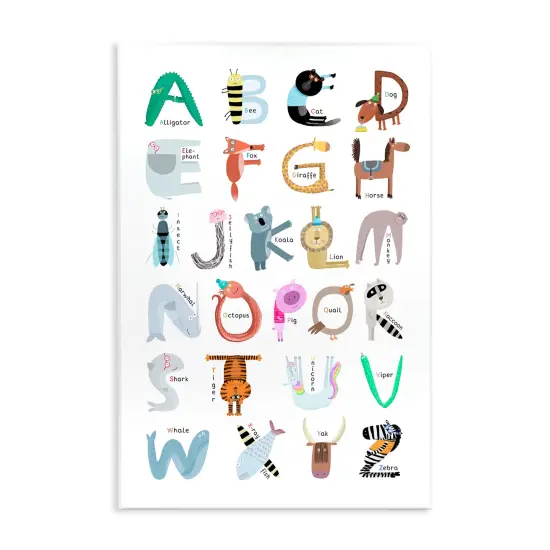 Stupell Industries Educational Animal Letters Wall Plaque By Carla Daly {1}