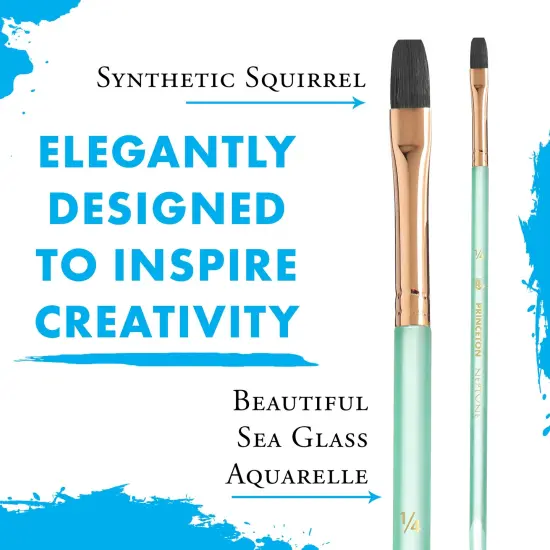 Princeton Series 4750 Neptune Synthetic Squirrel Brush-Short Handle Aquarelle 1/4" {6}