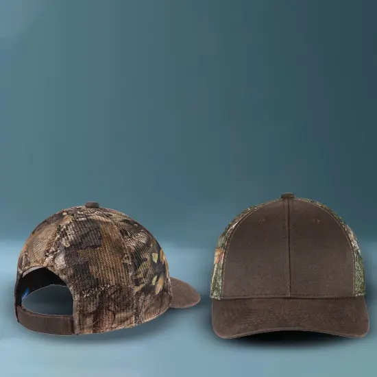 Port Authority Pigment Print Camouflage Mesh Back Cap Structured Mid Profile Cotton Polyester Blend Realtree Edge {2}