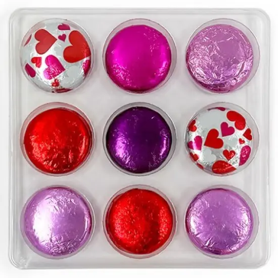 Round Cookie Tackle Box 9 Cavity 7 5/16" x 11/16" x 7 5/16" 25 pack CTBS33O {1}