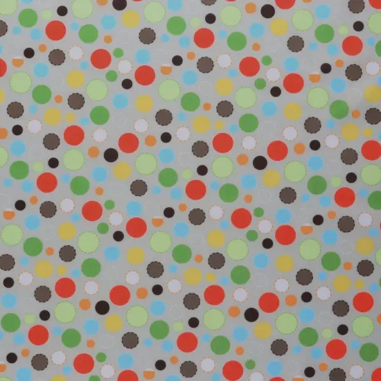 Mook Fabrics Multi Dot Printed PUL Fabric [60 in. Wide] - By The Yard Beige {1}