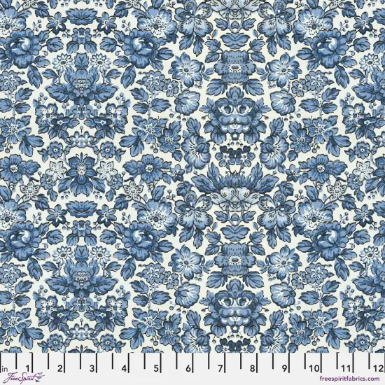 Wallpaper in Indigo (pwth297.indigo) | Eclectic Elements Palette in Indigo | Tim Holtz | Free Spirit {1}