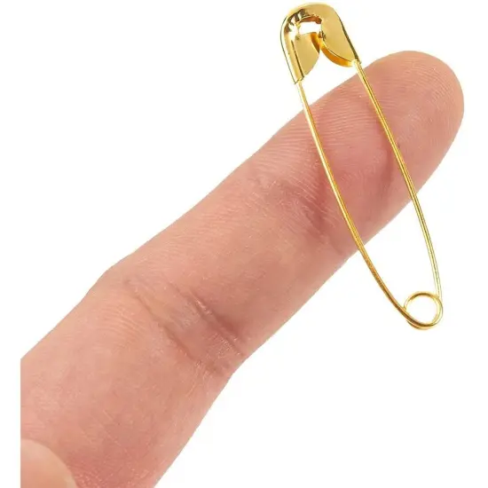 400-Count Safety Pins - Large Safety Pins for Garment Repair, Quilting, Jewelry Making, Gold - 1.7 x 0.4 Inches {3}