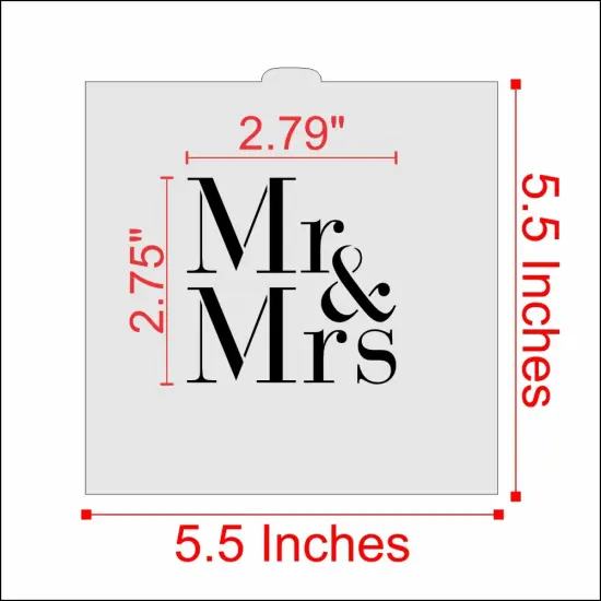 Mr & Mrs Cookie & Craft Stencil | CM037 by Designer Stencils | Cookie Decorating Tools | {3}