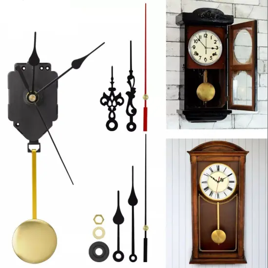 Silent Quartz Pendulum Clock Mechanism &ndash; Wall Clock Movement Repair Kit &ndash; DIY Replacement Parts for Swing Clock {1}