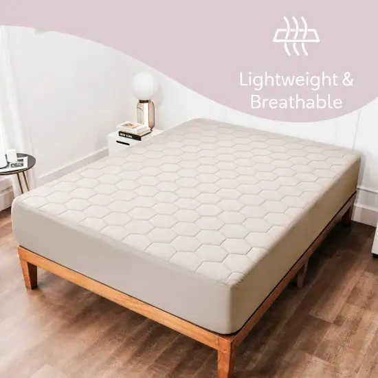 Virtu Quilted Fitted Mattress Pad Cover {4}