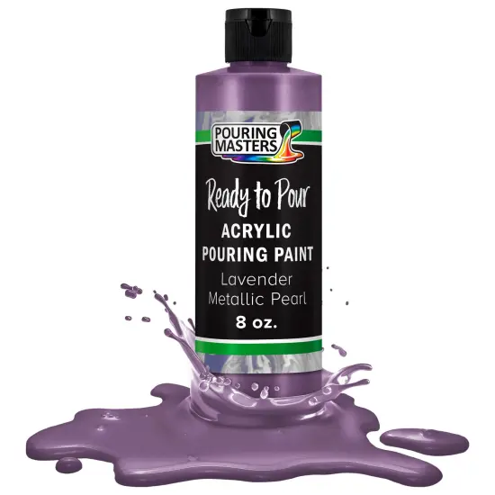 Pouring Masters Lavender Metallic Pearl Ready to Pour Acrylic Pouring Paint - Premium 8-Ounce Pre-Mixed Fluid Acrylic Paint - Fluid Art Supplies for Canvas, Wood, Paper, Tile & Rocks {1}