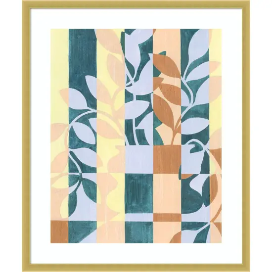 Checkered Cutting I by Grace Popp Wood Framed Wall Art Print {1}