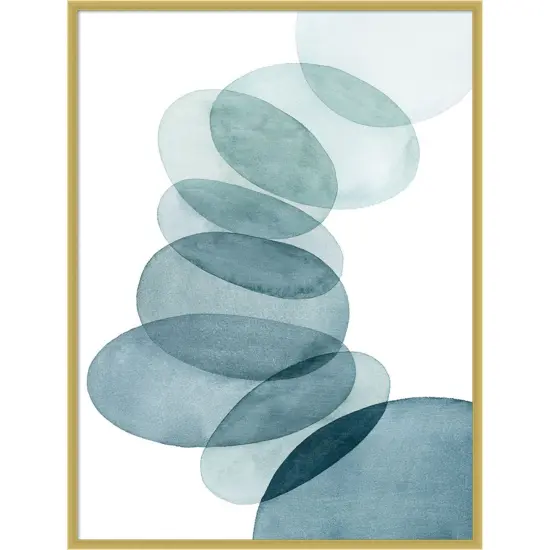 Blue Ascension I by Grace Popp Wood Framed Wall Art Print {1}