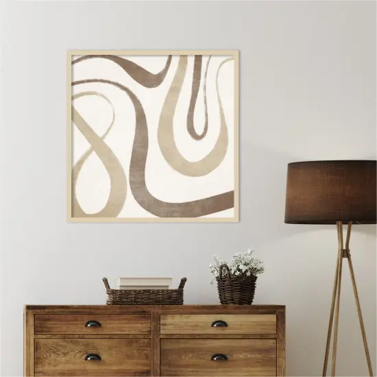 Nehir Kivrimli Set1 by Emel Tunaboylu Wood Framed Wall Art Print {5}