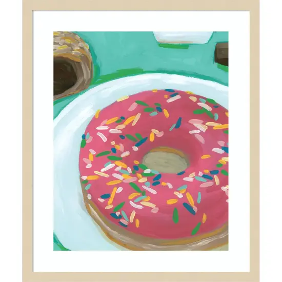 Breakfast of Champions II by June Erica Vess Wood Framed Wall Art Print {1}