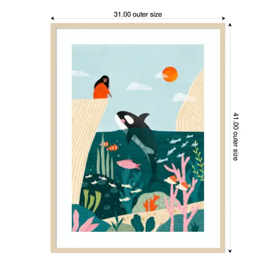 Untitled Artwork 172 by Bea Muller Wood Framed Wall Art Print {3}