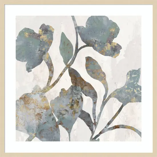 Silhouetted Blooms I by PI Studio Wood Framed Wall Art Print {1}