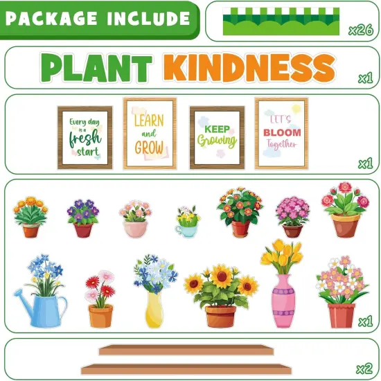 Summer Flower Bulletin Board Set (Plant Kindness) {3}