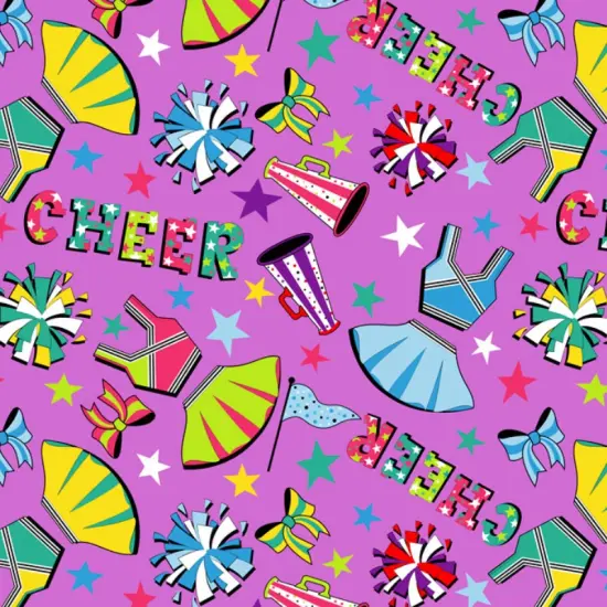 Cheerleader Spirit Anti-Pill Premium No-Sew Throw Fleece Fabric Kit (50x60) {5}