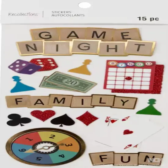 Recollections Game Night Dimensional Stickers {1}