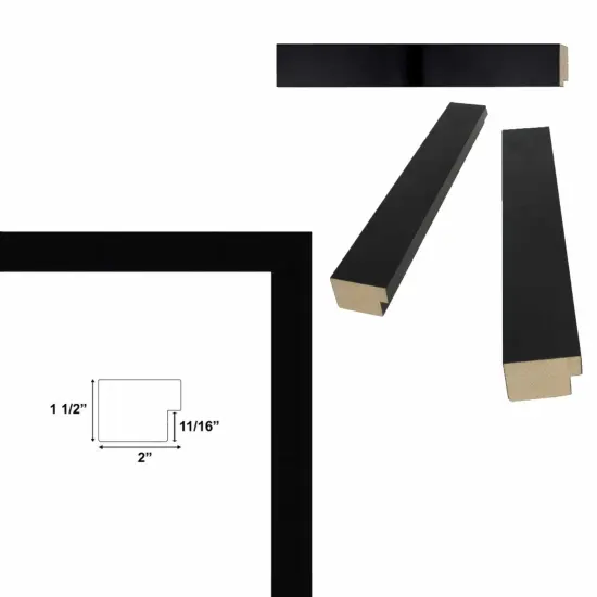 Modern Gallery Wall Gloss Black Picture Frame 16x16 frame {4}