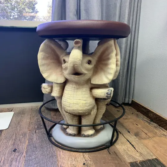 Elephant Barstool Over Sized Statue {3}
