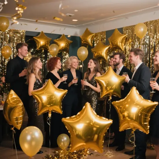 Gold Star Balloons Foil Graduation Mylar Balloons(gold) {5}