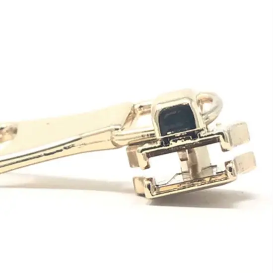 Zipper Pull &ndash; Square Glossy Metal 5MM in Brass {2}