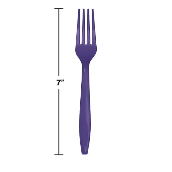 288 pc Bulk Purple Plastic Forks {2}