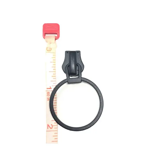 Zipper Pull &ndash; Glossy Round Metal O Ring 8MM in Black {3}