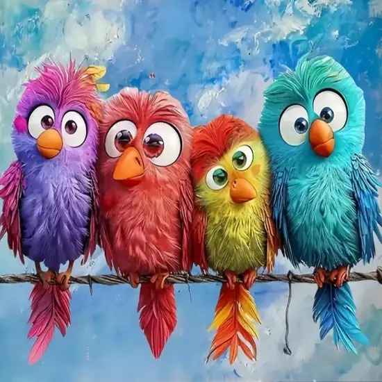 5D Diamond Painting Kit for Adults Beginners,DIY Colorful Bird Paint by Diamond Art Kits,Suitability Friends Full Round Drill Diamonds Dots Gem Art,Home Wall Decor 11.8x15.8 Inch {1}