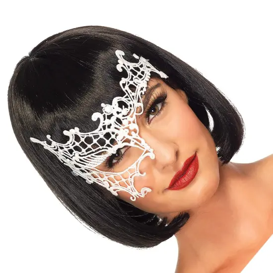 Daring Venetian White Mask Lace Design {4}