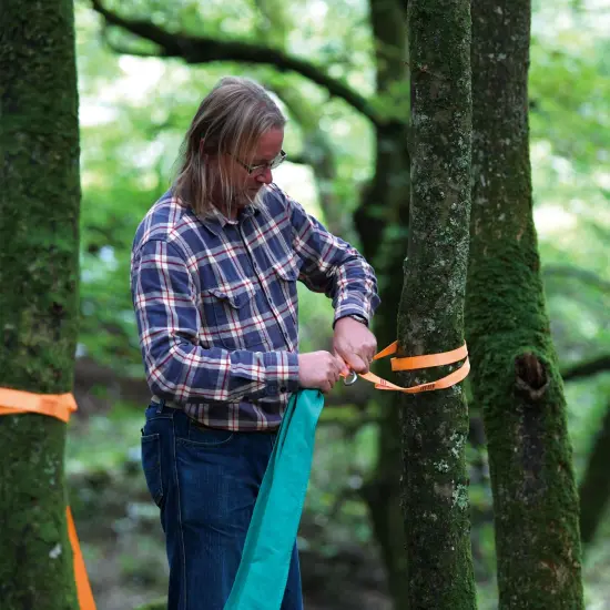 Hape Nature Fun Portable Kid's Hammock in Green, 200lb Capacity {6}