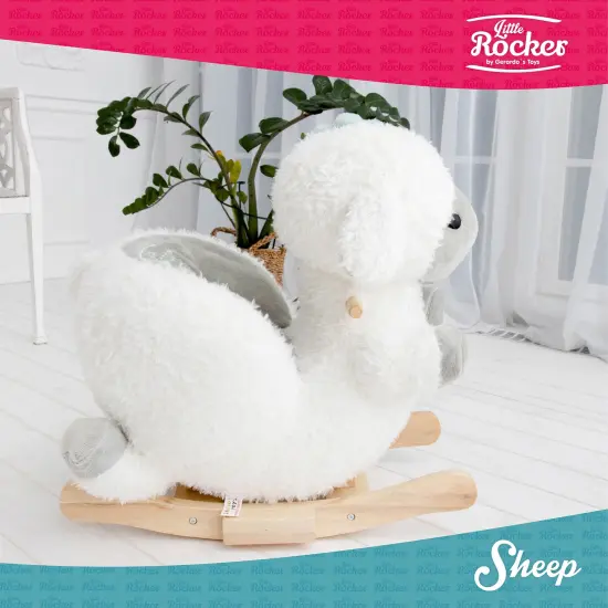 Gerardo's Toys: Little Rockers - Sheep - Wooden Plush Ride-On Rocking Animal Toy, Plays Music, Removable Soft Fabric Cover, Toddler & Kids Ages 24mo+ {7}