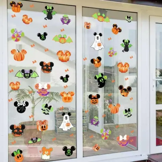 Halloween Window Clings Fall Stickers Decorations 9 Sheets {3}