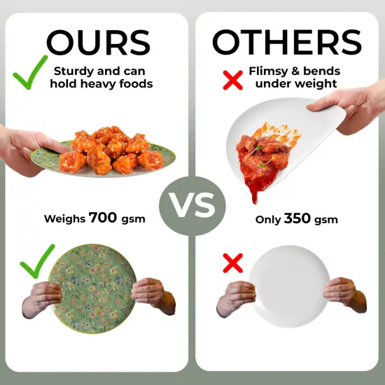 Earthtrends Heavy Duty Paper Plates for parties &ndash; Includes 8-Inch Paper Dessert Plates and 10-Inch Paper Dinner Plates &ndash; Disposable Floral Paper Plates for Parties, Weddings, Events, BBQs, Birthdays, Catering, Holidays &ndash; Elegant Tableware Set Bouyant {5}