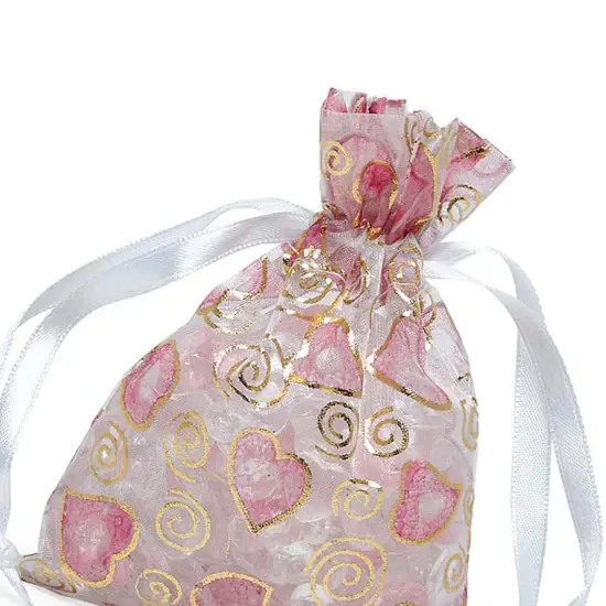 Printed Flat Organza Bag 3.5" x 5" Elegant and Stylish {5}