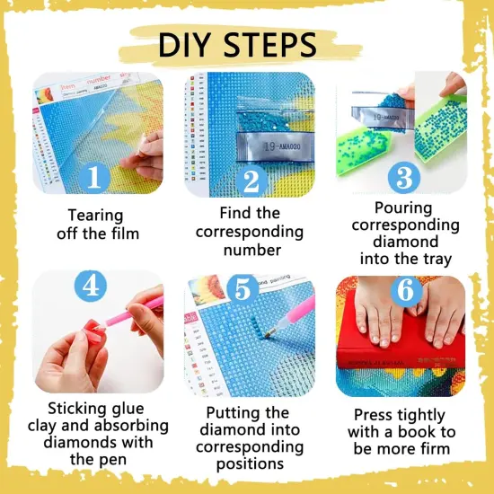 Diamond Painting Kits for Adults, DIY Diamond Art Kits Full Drill Diamond Dots, Cross Butterfly 5D Diamond Art Accessories for Beginner, Gem Art for Home Wall Decor (12 x 16in) {5}