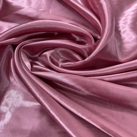 1 Yard Charmeuse Medium Satin Lining Fabric 60" Wide Dusty Rose {1}