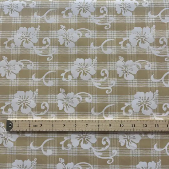 1 Yard Hibiscus Palaka Cotton Fabric , 45" Wide Dark Green {6}