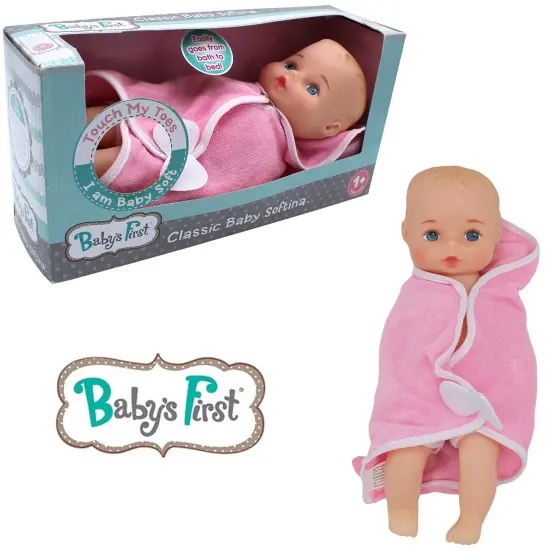Baby's First Bathtime with Softina Pink Toy Doll - All Ages {6}