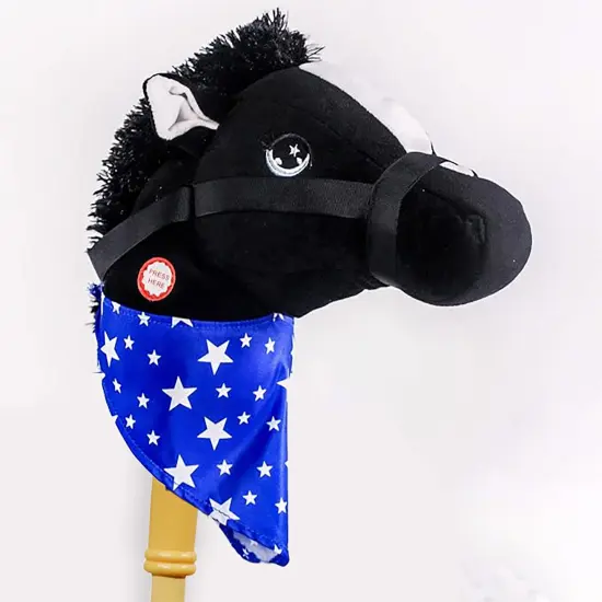 PonyLand Black Stick Horse with Sound Toy, 28 inches {4}