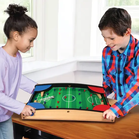 Ambassador Games: Tabletop Soccer Pinball - 20" - Compact Traditional Arcade Game Combined With Sports, Quality Wood, Adults & Kids 5+, 2 Players {7}