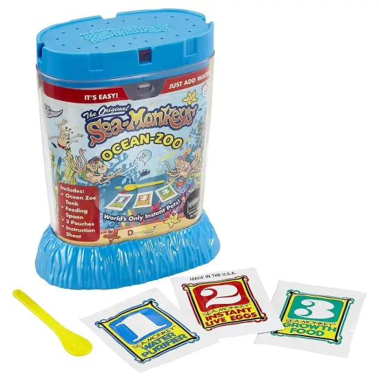 Sea-Monkey: Ocean Zoo - Surprise Assorted Color, 5.7" Aquarium, World's Only Instant Pet, Tiny Brine Shrimp Growth Set, Educational Kit, Kids Ages 6+ {6}