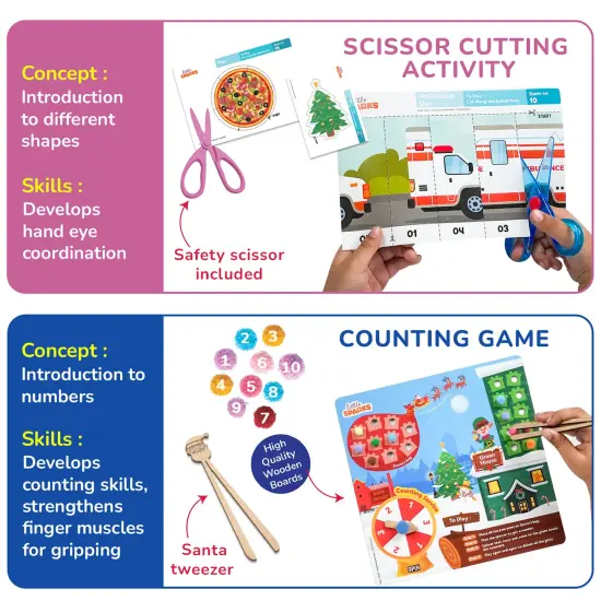 Smartivity: Little Sparks: Smart Busy Box - Montessori 7-In-1 Preschool Learning Kit, Curriculum-Based Crafts & Activities, Developmental Toy, Kids 3+ {5}