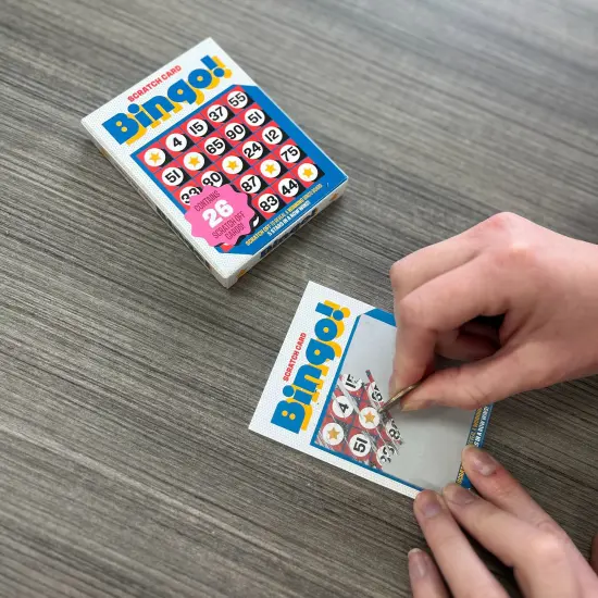 Grand Prix International: Bingo Scratch Card Game: Original - Entertaining Party Activity, Reveal 5 Stars In A Row To Win, 26 Bingo Scratch Off Cards {6}