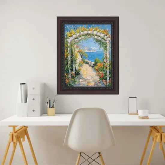 Traditional Diploma Mahogany Rope Picture Frame 12x20 frame {7}