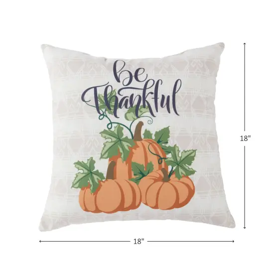 Fall 18" Be Thankful Throw Pillow {5}