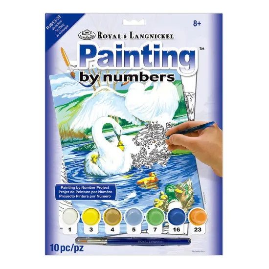 PJS13 | Painting by numbers&trade; 10pc 8.75" x 11.375" On the Pond Painting Project {1}