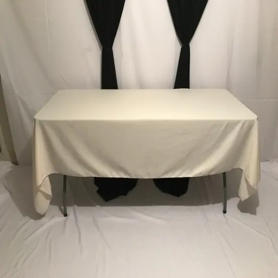 1 Yard White Polyester Backdrop Fabric Wedding Drapery Semi Opaque 5 feet wide x 8 feet high Black {2}